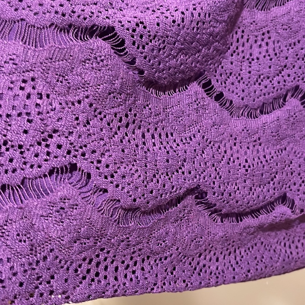 Beautiful purple Faded Glory top size 3X double lined front with lace detail - Picture 5 of 7